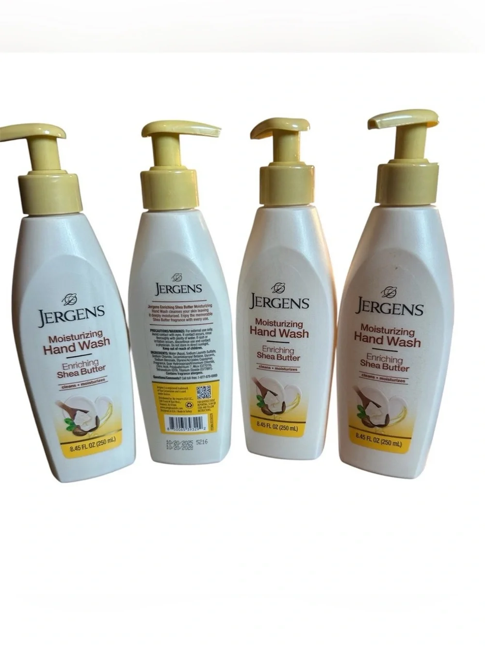 4pc Jergens Moisturizing Hand Wash  ~Enriching Shea Butter~8.45 oz NEW